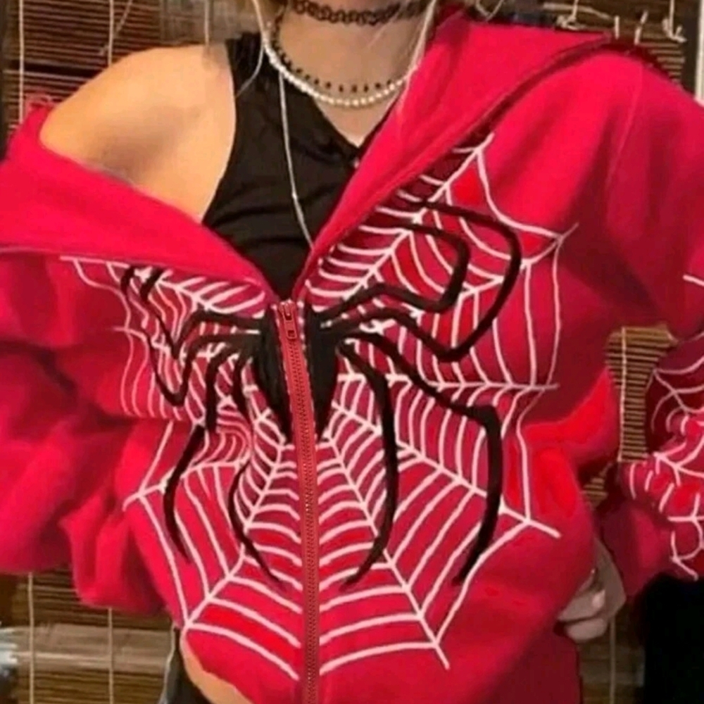 Red Spider Web Hoodie